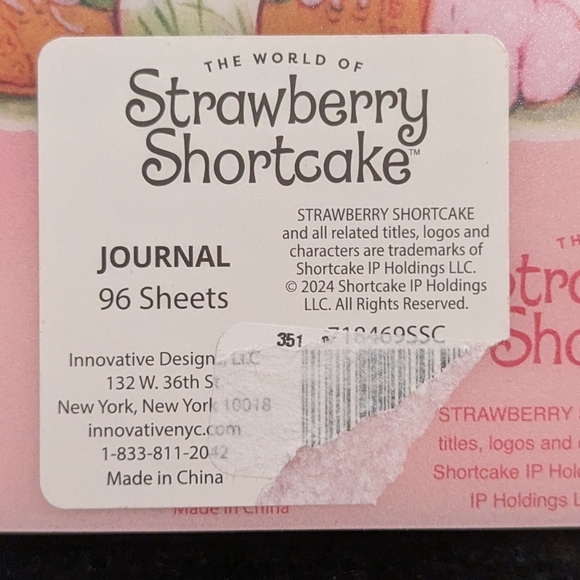 Strawberry Shortcake Notebook Notepad Journal - Picture 13 of 16